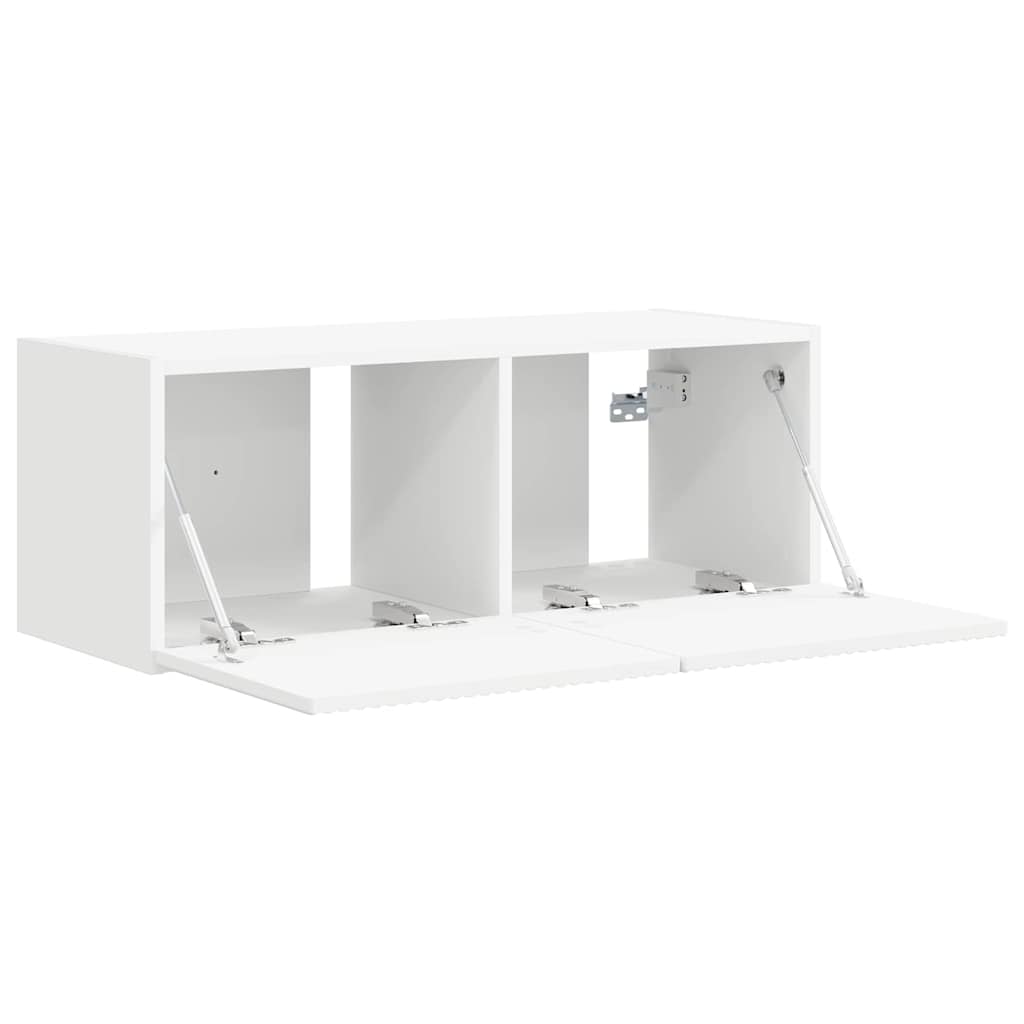 vidaXL TV Wall Cabinet White 78.5 x 31 x 29.5 cm Engineered Wood