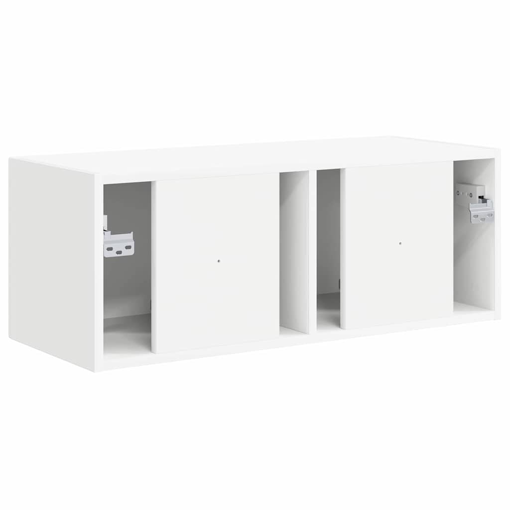 vidaXL TV Wall Cabinet White 78.5 x 31 x 29.5 cm Engineered Wood