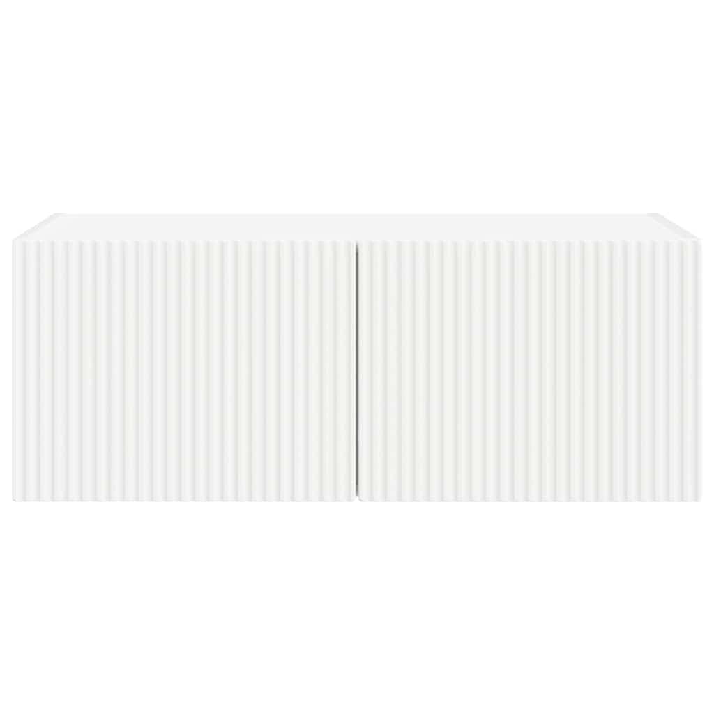 vidaXL TV Wall Cabinet White 78.5 x 31 x 29.5 cm Engineered Wood