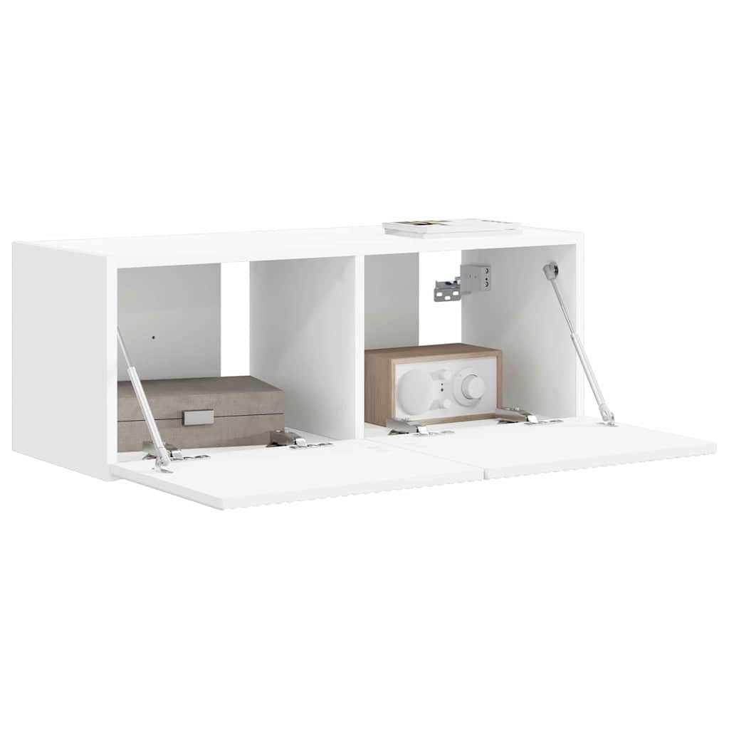vidaXL TV Wall Cabinet White 78.5 x 31 x 29.5 cm Engineered Wood