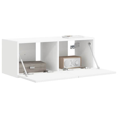 vidaXL TV Wall Cabinet White 78.5 x 31 x 29.5 cm Engineered Wood