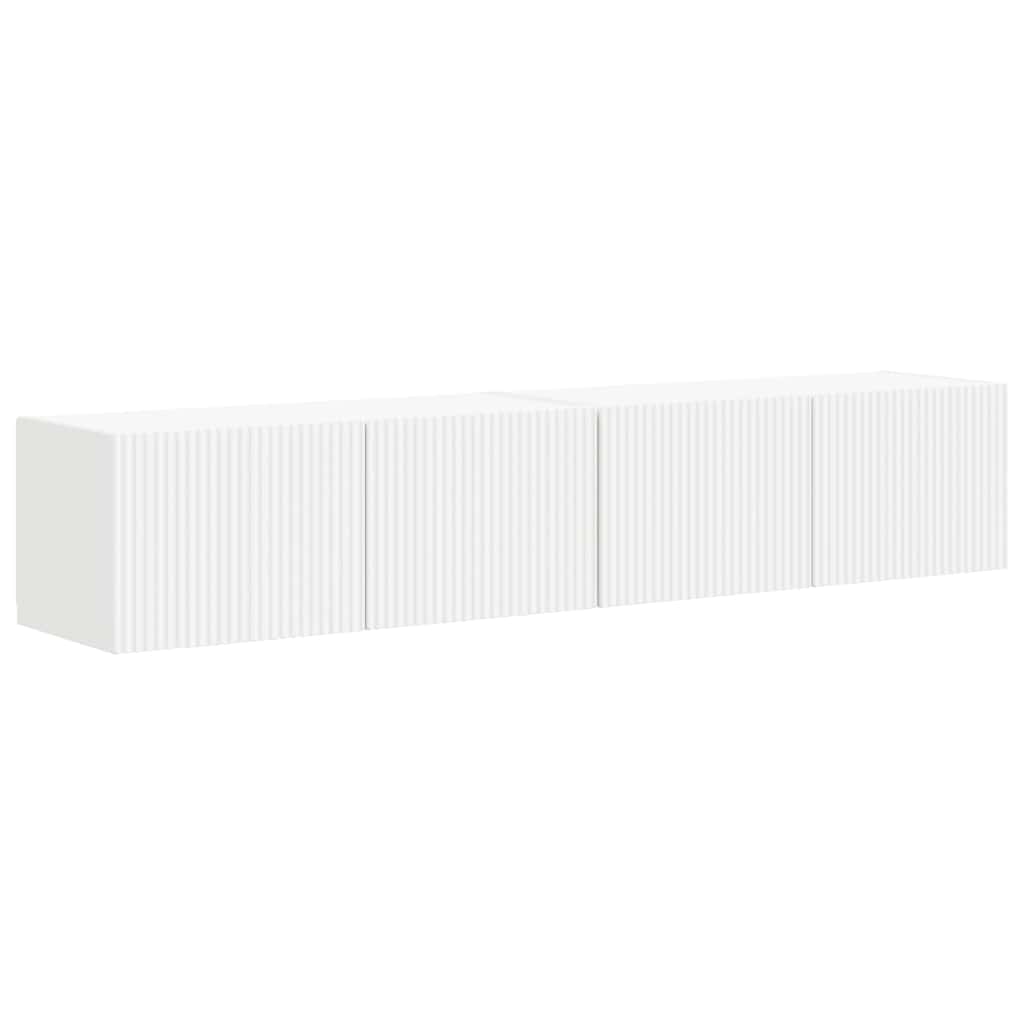 vidaXL TV Wall Cabinet 2 pcs White 78.5 x 31 x 29.5 cm Engineered Wood