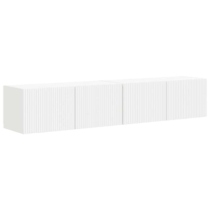 vidaXL TV Wall Cabinet 2 pcs White 78.5 x 31 x 29.5 cm Engineered Wood