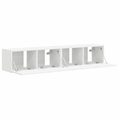 vidaXL TV Wall Cabinet 2 pcs White 78.5 x 31 x 29.5 cm Engineered Wood