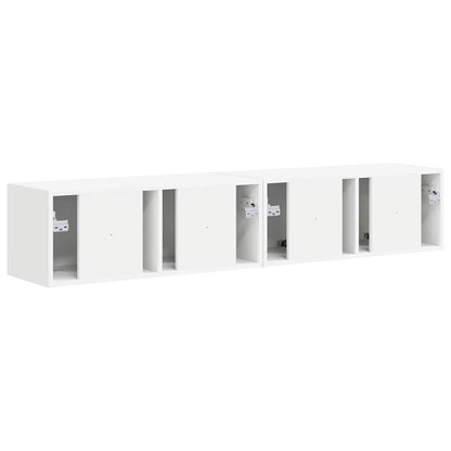 vidaXL TV Wall Cabinet 2 pcs White 78.5 x 31 x 29.5 cm Engineered Wood