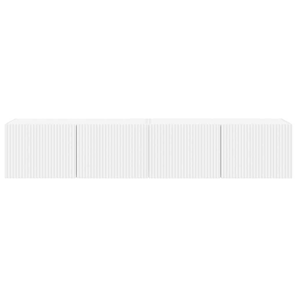 vidaXL TV Wall Cabinet 2 pcs White 78.5 x 31 x 29.5 cm Engineered Wood
