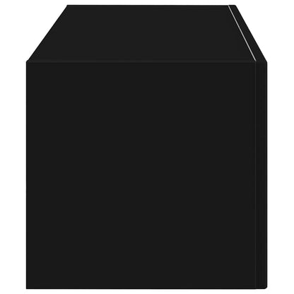 vidaXL TV Wall Cabinet Black 78.5 x 31 x 29.5 cm Engineered Wood