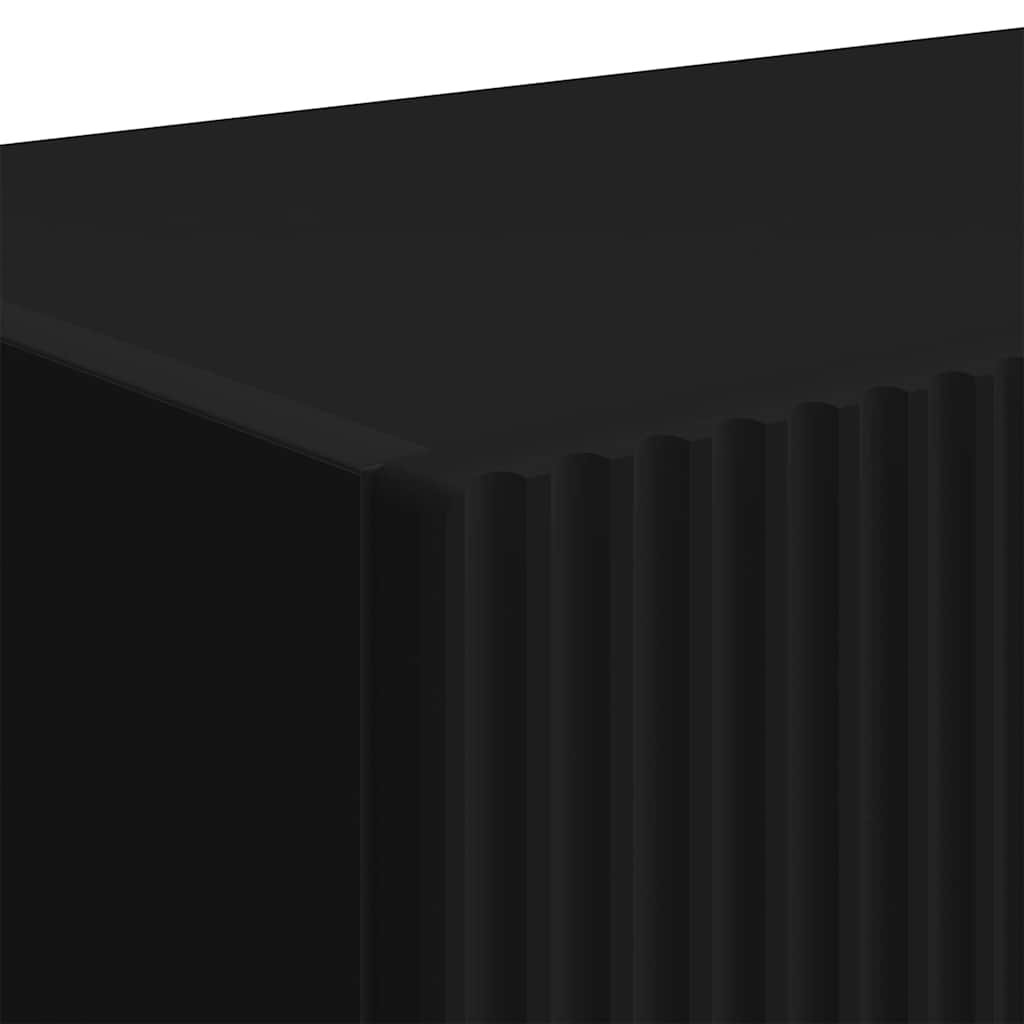 vidaXL TV Wall Cabinet 2 pcs Black 78.5 x 31 x 29.5 cm Engineered Wood