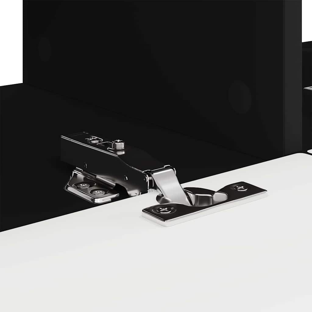 vidaXL TV Wall Cabinet 2 pcs Black 78.5 x 31 x 29.5 cm Engineered Wood