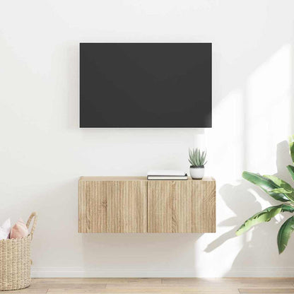 vidaXL TV Wall Cabinet Sonoma 78.5 x 31 x 29.5 cm Engineered Wood