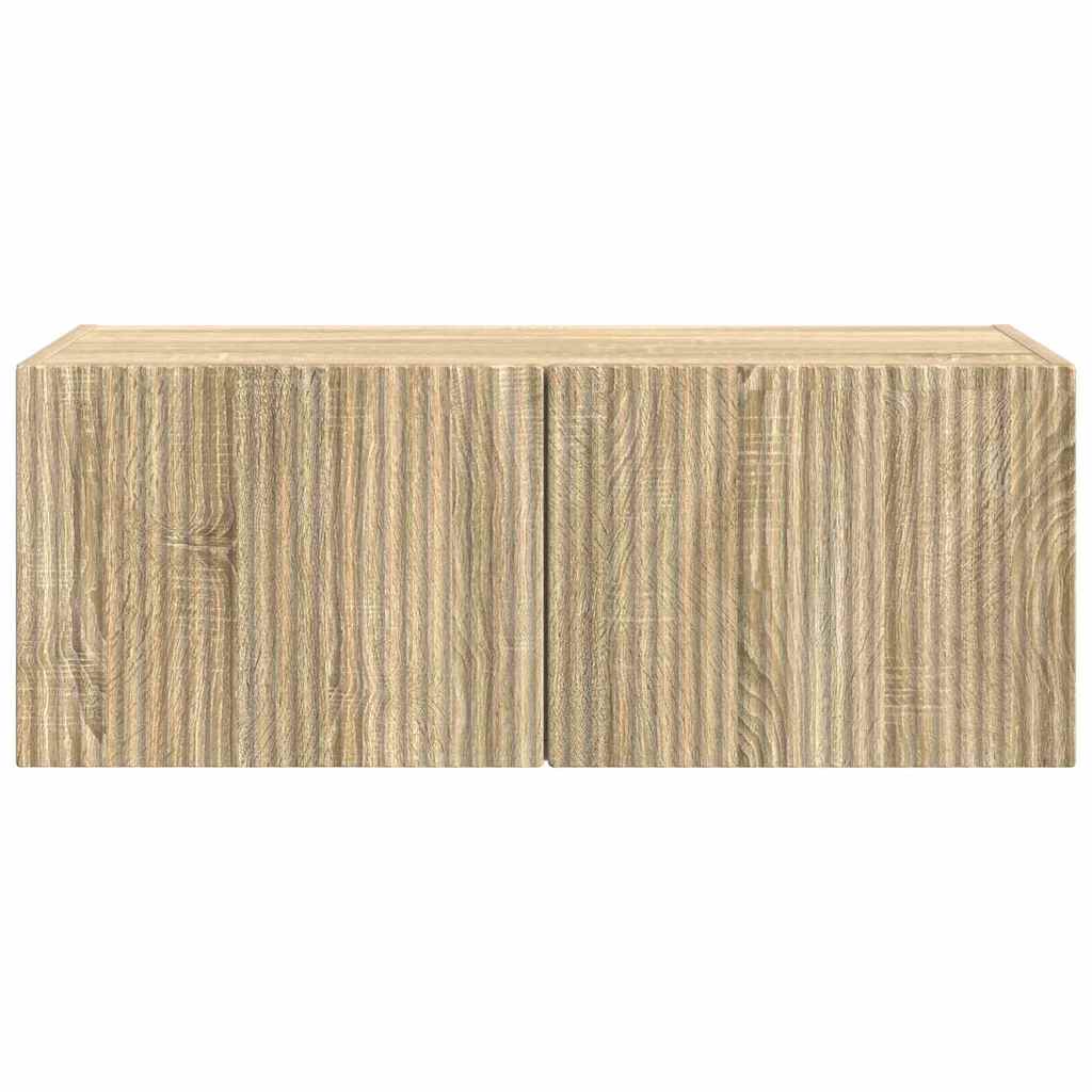 vidaXL TV Wall Cabinet Sonoma 78.5 x 31 x 29.5 cm Engineered Wood