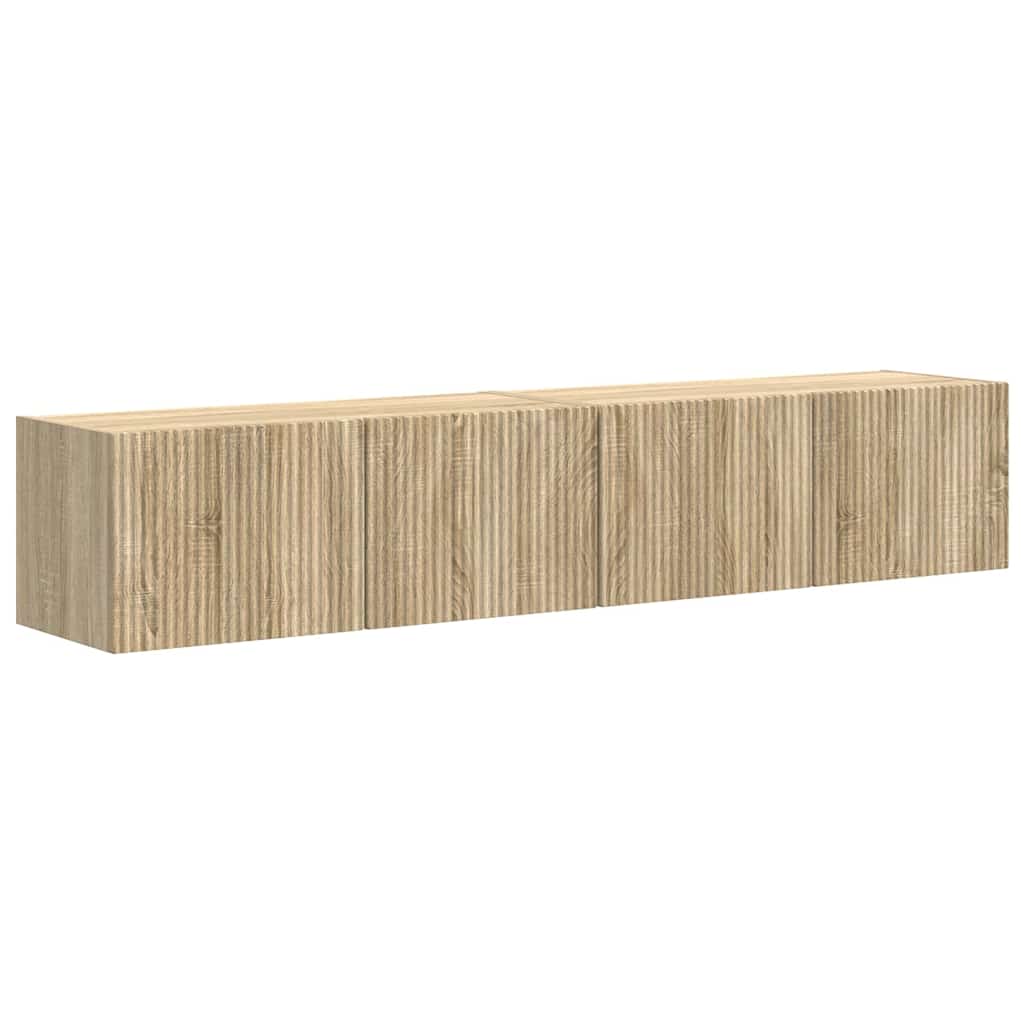 vidaXL TV Wall Cabinet Wall-mounted 2 pcs Sonoma 78.5 x 31 x 29.5 cm