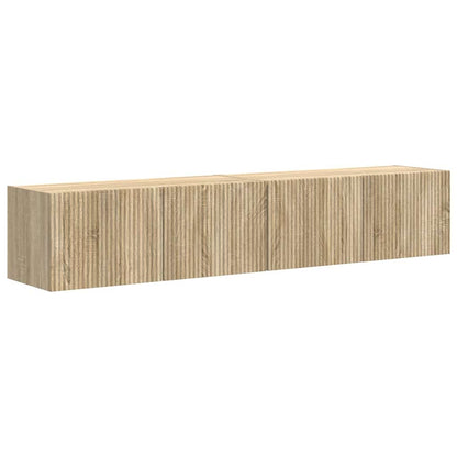 vidaXL TV Wall Cabinet Wall-mounted 2 pcs Sonoma 78.5 x 31 x 29.5 cm