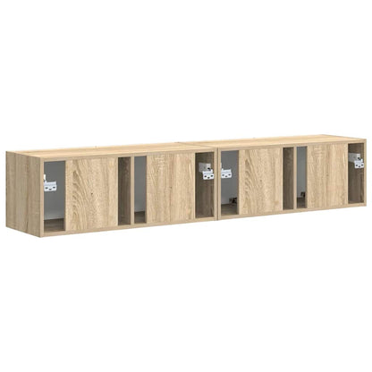 vidaXL TV Wall Cabinet Wall-mounted 2 pcs Sonoma 78.5 x 31 x 29.5 cm
