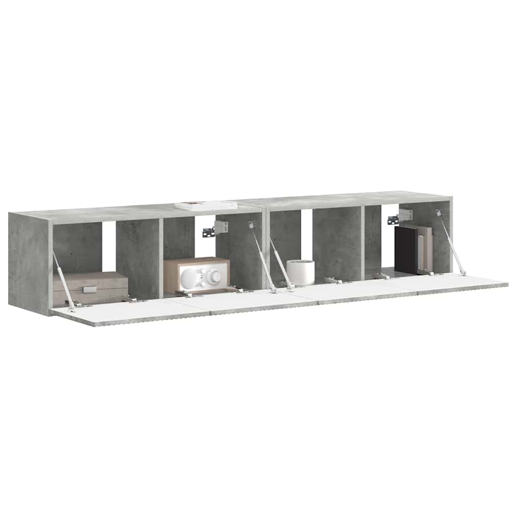 vidaXL TV Wall Cabinet Wall-mounted 2 pcs Concerte 78.5 x 31 x 29.5 cm