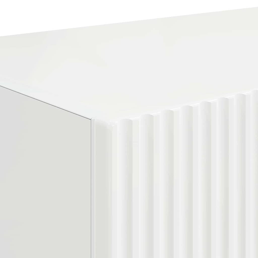 vidaXL TV Wall Cabinet Gloss White 78.5 x 31 x 29.5 cm Engineered Wood