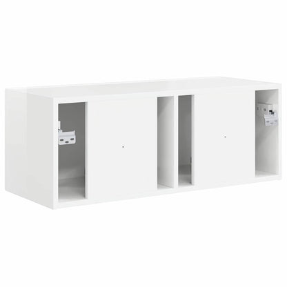 vidaXL TV Wall Cabinet Gloss White 78.5 x 31 x 29.5 cm Engineered Wood