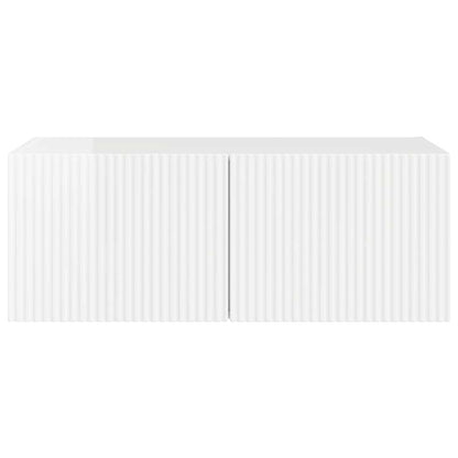vidaXL TV Wall Cabinet Gloss White 78.5 x 31 x 29.5 cm Engineered Wood