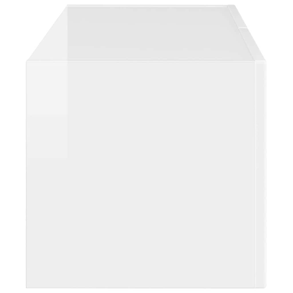 vidaXL TV Wall Cabinet Gloss White 78.5 x 31 x 29.5 cm Engineered Wood