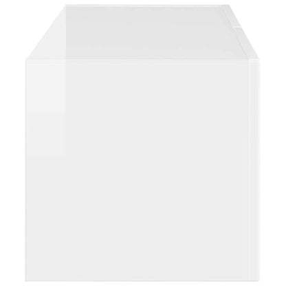 vidaXL TV Wall Cabinet Gloss White 78.5 x 31 x 29.5 cm Engineered Wood