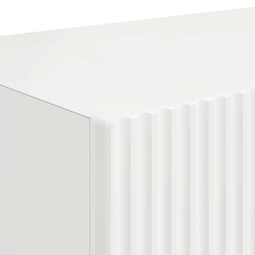 vidaXL TV Wall Cabinet 2 pcs Gloss White 78.5 x 31 x 29.5 cm