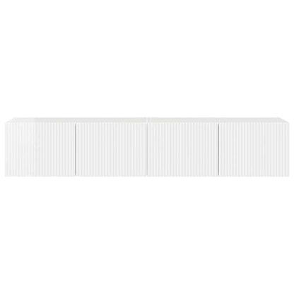 vidaXL TV Wall Cabinet 2 pcs Gloss White 78.5 x 31 x 29.5 cm