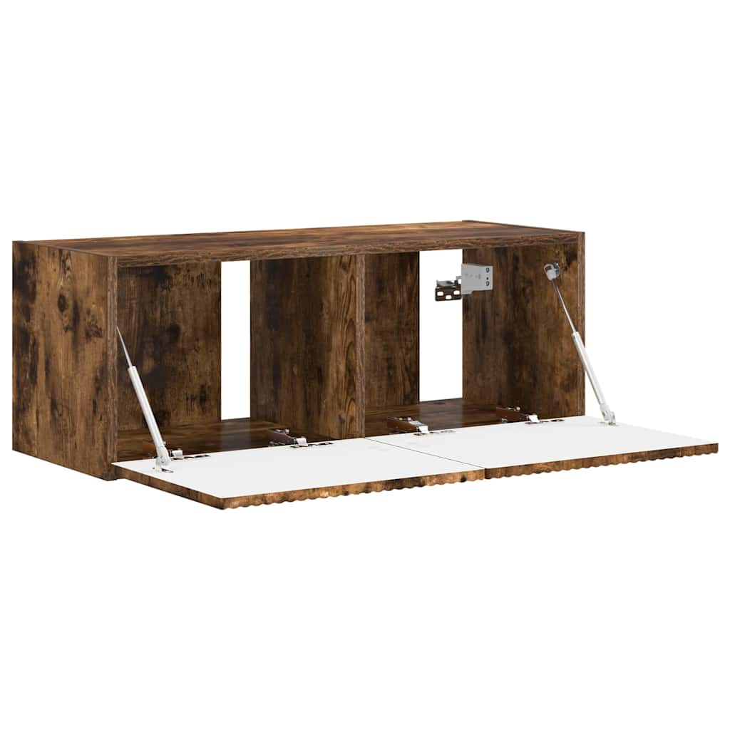vidaXL TV Wall Cabinet Smoked Oak 78.5 x 31 x 29.5 cm Engineered Wood