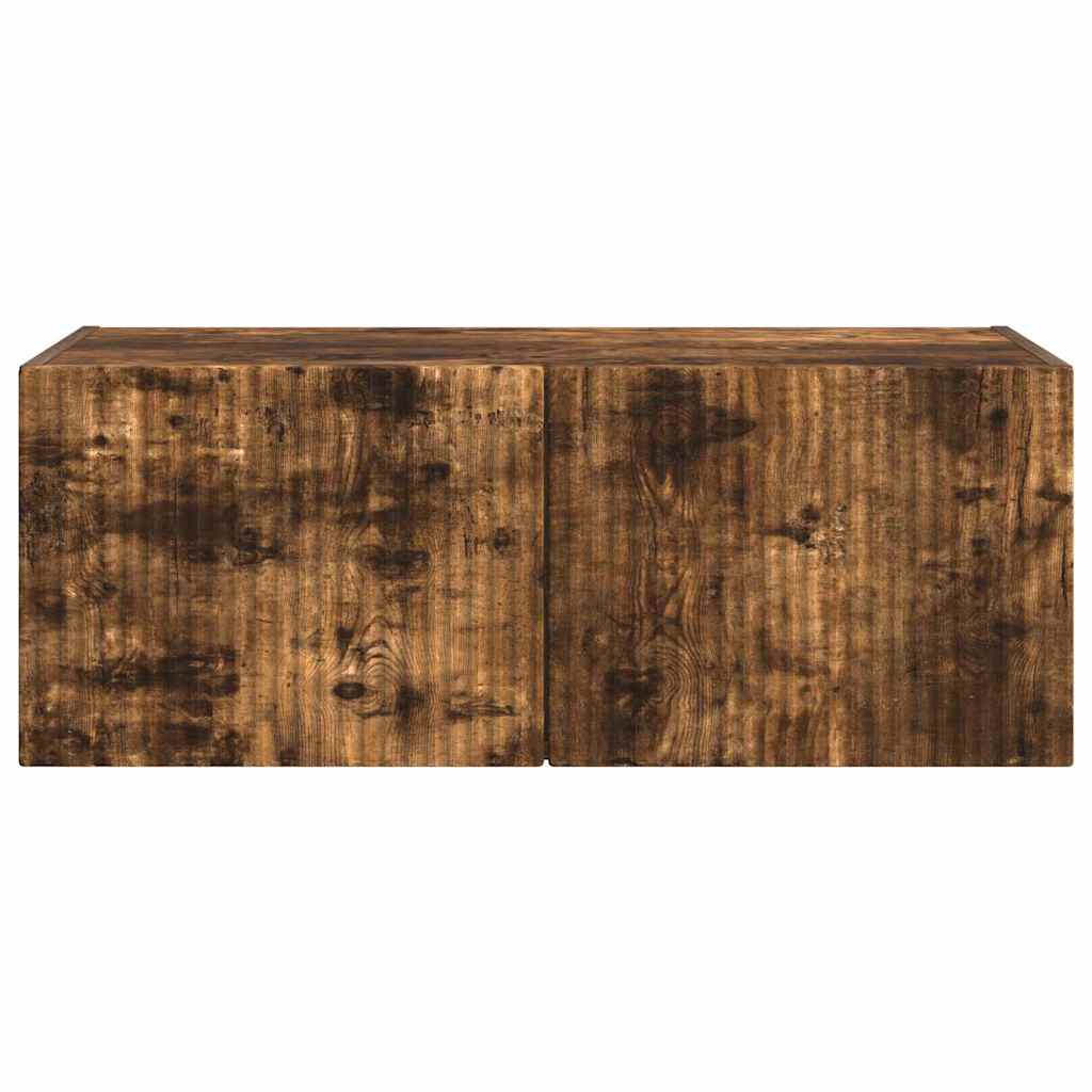 vidaXL TV Wall Cabinet Smoked Oak 78.5 x 31 x 29.5 cm Engineered Wood