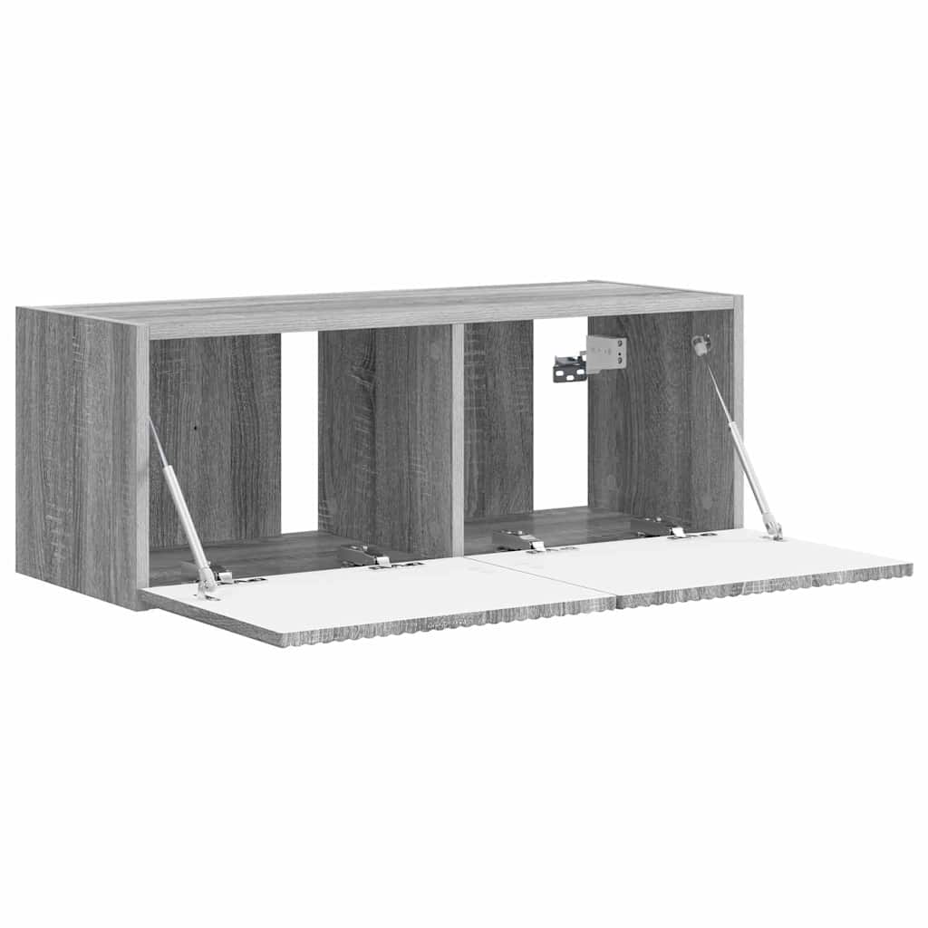 vidaXL TV Wall Cabinet Grey Sonoma 78.5 x 31 x 29.5 cm Engineered Wood