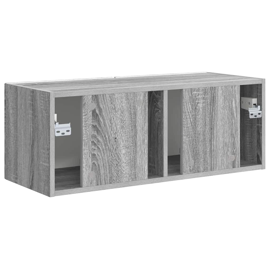 vidaXL TV Wall Cabinet Grey Sonoma 78.5 x 31 x 29.5 cm Engineered Wood
