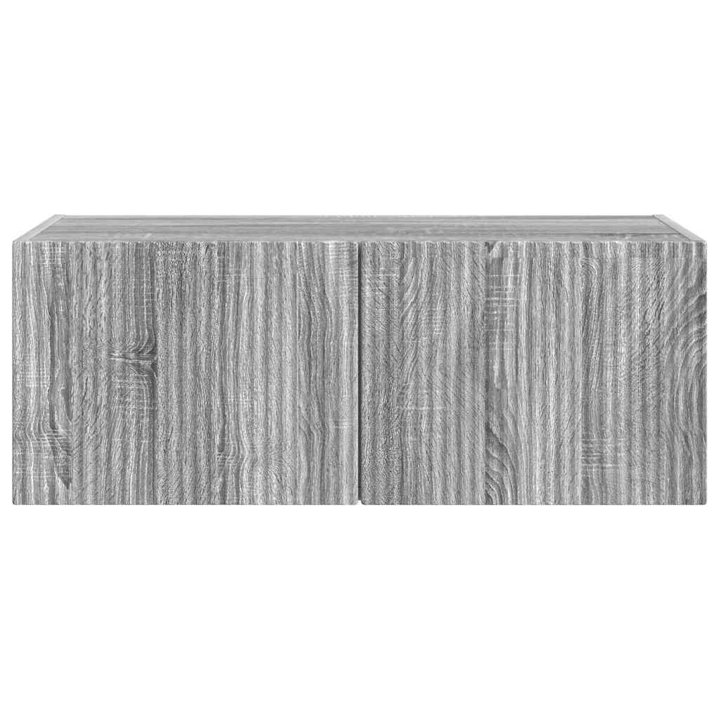 vidaXL TV Wall Cabinet Grey Sonoma 78.5 x 31 x 29.5 cm Engineered Wood