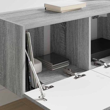 vidaXL TV Wall Cabinet 2 pcs Grey Sonoma 78.5 x 31 x 29.5 cm
