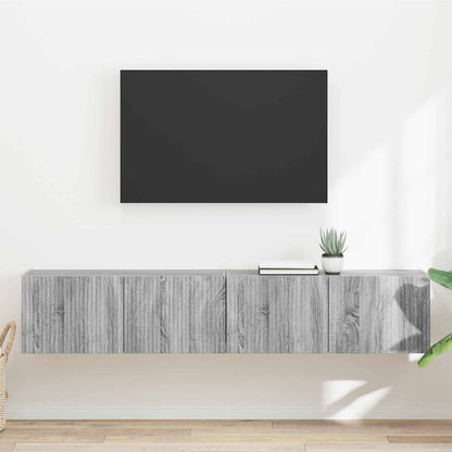 vidaXL TV Wall Cabinet 2 pcs Grey Sonoma 78.5 x 31 x 29.5 cm