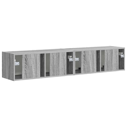 vidaXL TV Wall Cabinet 2 pcs Grey Sonoma 78.5 x 31 x 29.5 cm