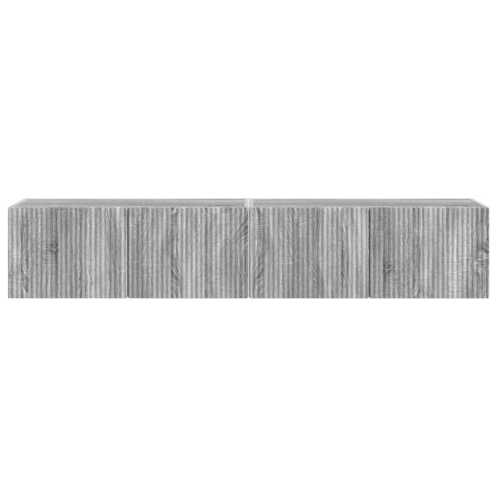 vidaXL TV Wall Cabinet 2 pcs Grey Sonoma 78.5 x 31 x 29.5 cm