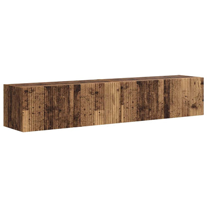 vidaXL TV Wall Cabinet Wall-mounted 2 pcs Old Wood 78.5 x 31 x 29.5 cm