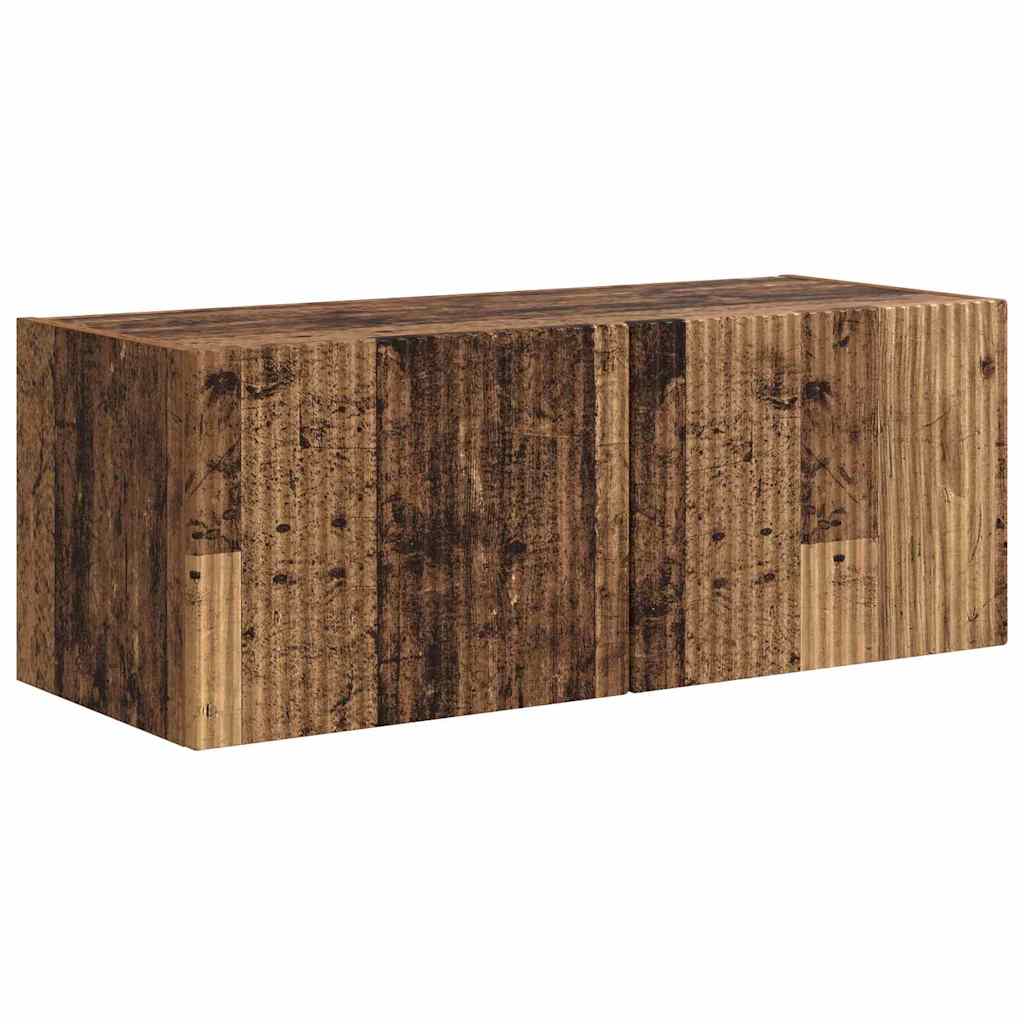 vidaXL TV Wall Cabinet Wall-mounted 2 pcs Old Wood 78.5 x 31 x 29.5 cm