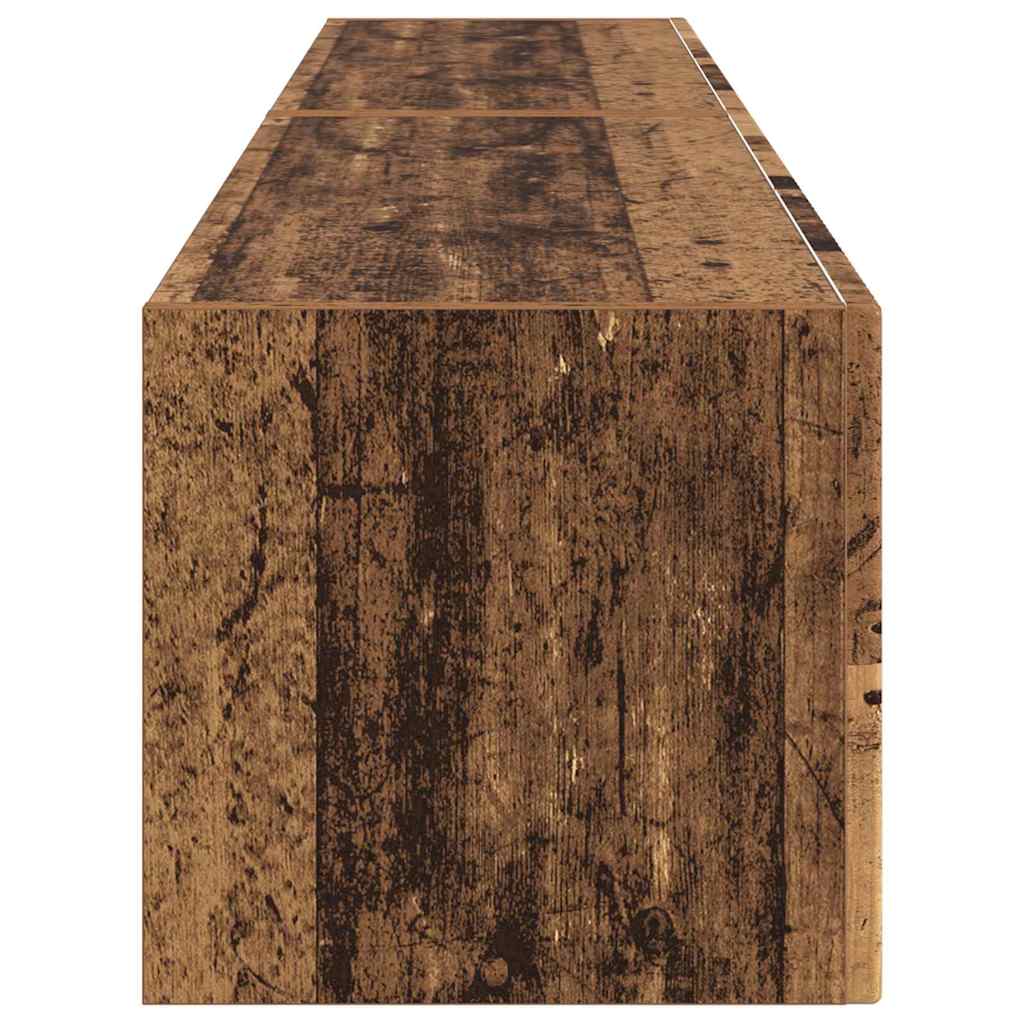 vidaXL TV Wall Cabinet Wall-mounted 2 pcs Old Wood 78.5 x 31 x 29.5 cm