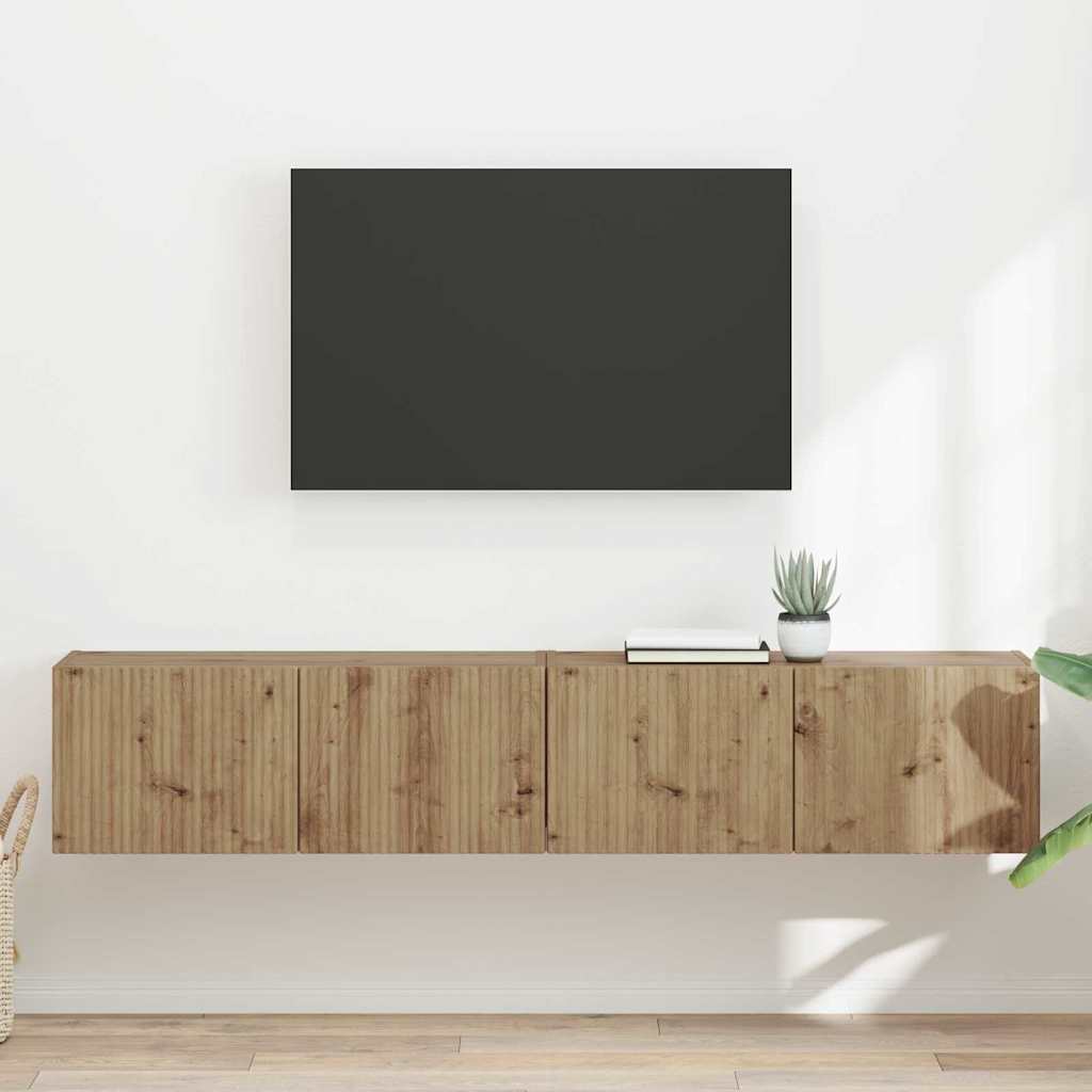 vidaXL TV Wall Cabinet 2 pcs Artisian Oak Engineered Wood