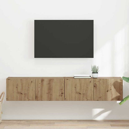vidaXL TV Wall Cabinet 2 pcs Artisian Oak Engineered Wood