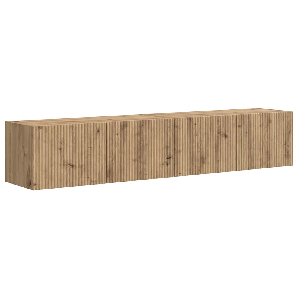 vidaXL TV Wall Cabinet 2 pcs Artisian Oak Engineered Wood