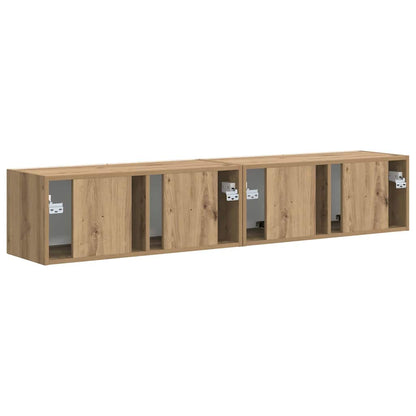 vidaXL TV Wall Cabinet 2 pcs Artisian Oak Engineered Wood