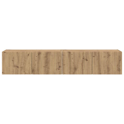 vidaXL TV Wall Cabinet 2 pcs Artisian Oak Engineered Wood