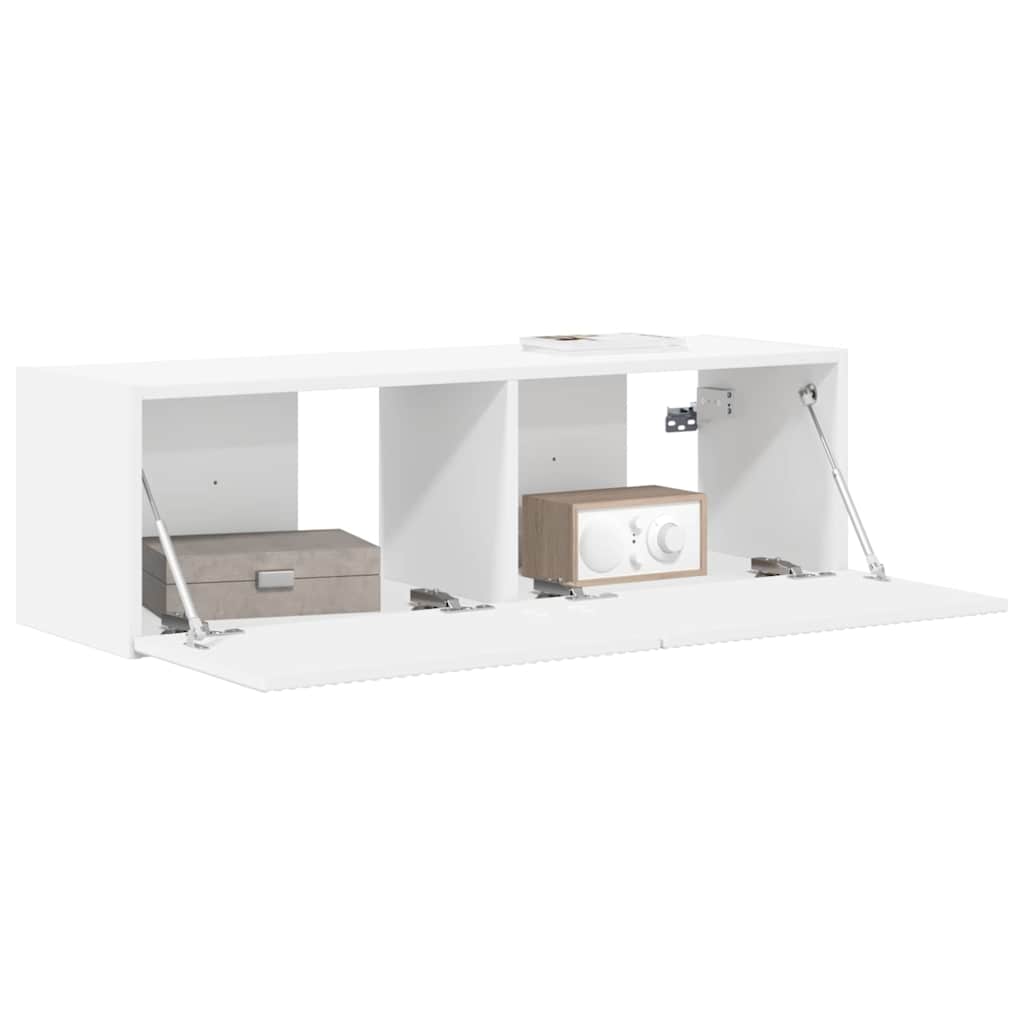 vidaXL TV Wall Cabinet 98 x 31 x 29.5 cm White Engineered Wood