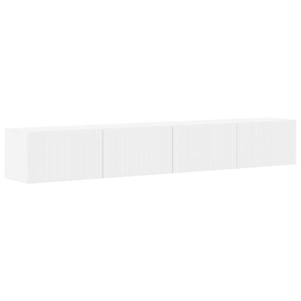 vidaXL TV Wall Cabinet 2 pcs White Engineered Wood