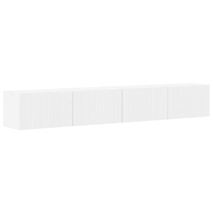 vidaXL TV Wall Cabinet 2 pcs White Engineered Wood