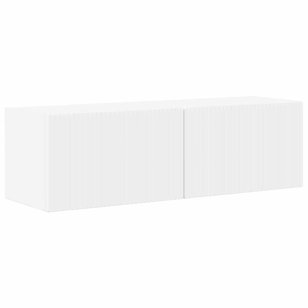 vidaXL TV Wall Cabinet 2 pcs White Engineered Wood