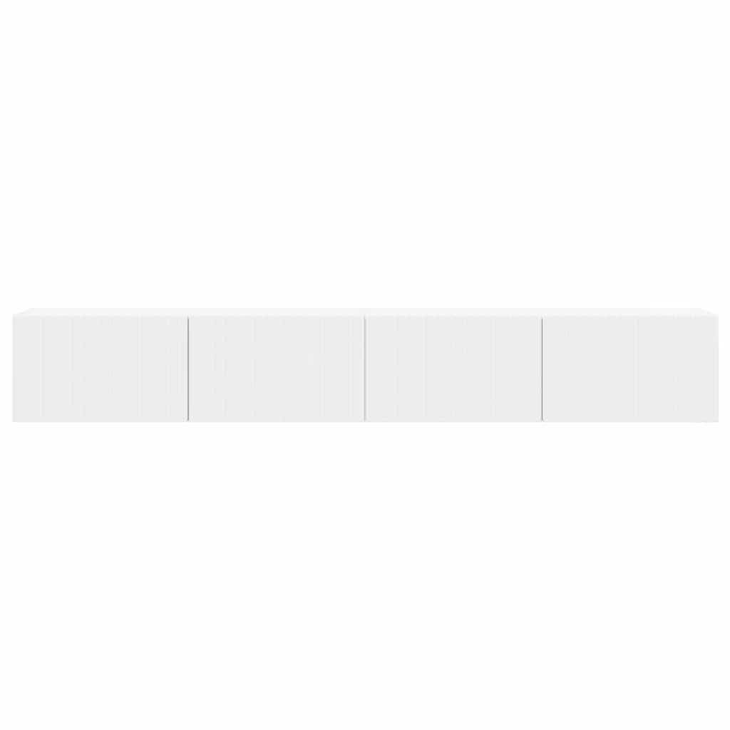 vidaXL TV Wall Cabinet 2 pcs White Engineered Wood