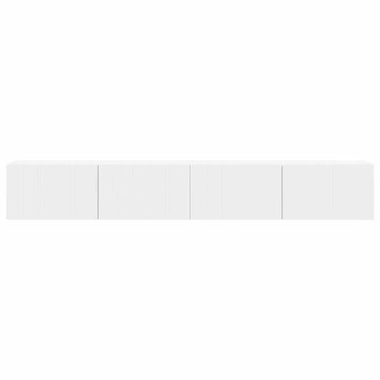 vidaXL TV Wall Cabinet 2 pcs White Engineered Wood