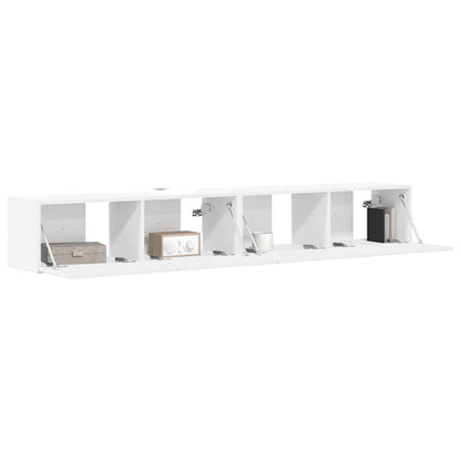 vidaXL TV Wall Cabinet 2 pcs White Engineered Wood